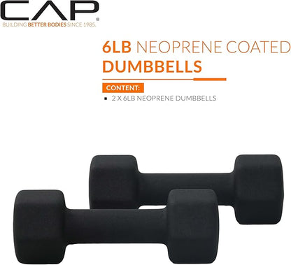 CAP Barbell Neoprene Dumbbell Weights Pairs & Sets | Multiple Colors