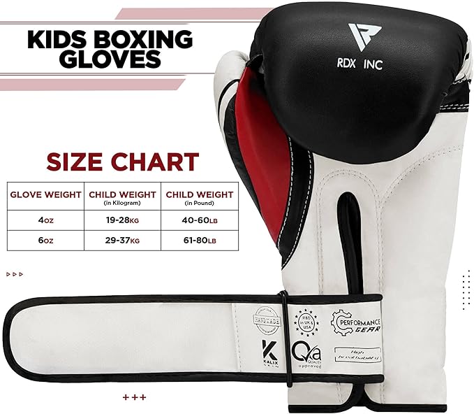 RDX Kids Punching Bag 2FT with Boxing Glove, Unfilled Set for Boys Girls, Non Tear Maya Hide Leather Junior Hanging Bag, Kickboxing MMA Muay Thai Taekwondo Karate Home Gym Strength Training