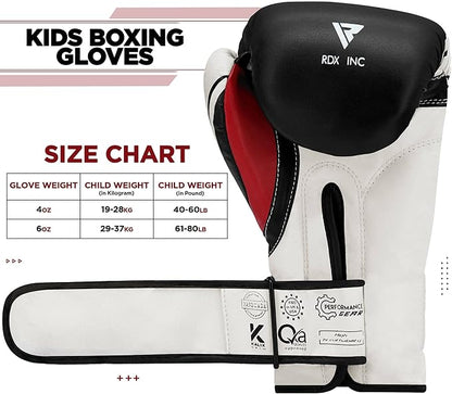 RDX Kids Punching Bag 2FT with Boxing Glove, Unfilled Set for Boys Girls, Non Tear Maya Hide Leather Junior Hanging Bag, Kickboxing MMA Muay Thai Taekwondo Karate Home Gym Strength Training