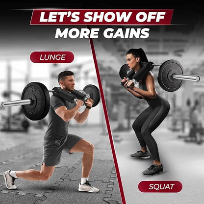 Yes4All Multi Grip Barbell & Cable Attachment - 2 Collars,