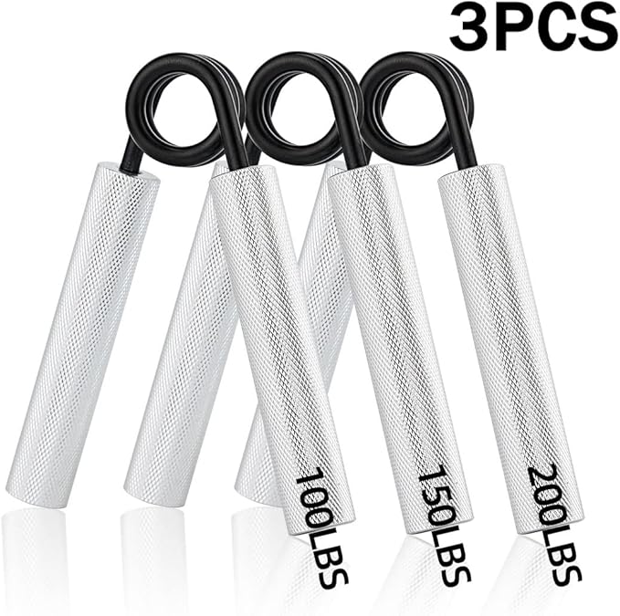 Grip Strength Trainer 50LBS-300LBS Metal, 6 Piece Set (50lb–200lb)