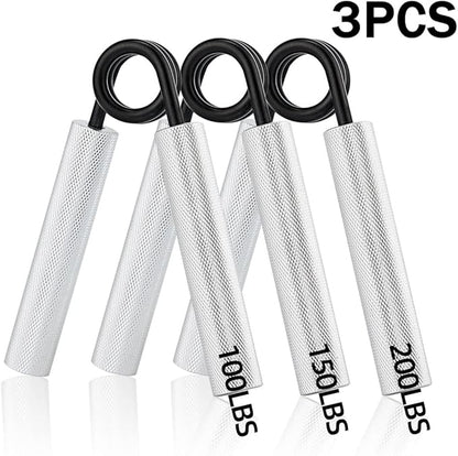 Grip Strength Trainer 50LBS-300LBS Metal, 6 Piece Set (50lb–200lb)