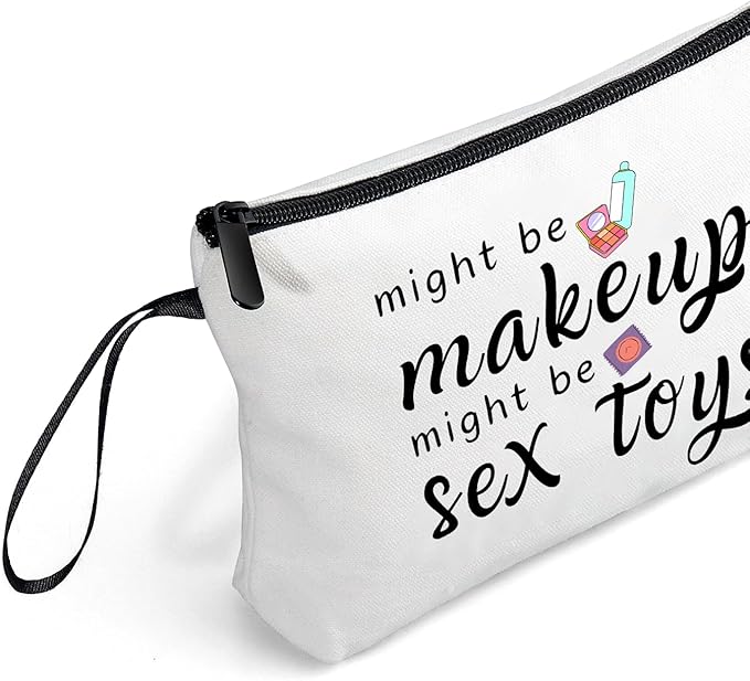 Funny Gifts for Women, Makeup Bag for Purse, Couple's Travel Cosmetic Bag, Womens Gifts for Christmas