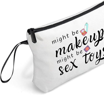 Funny Gifts for Women, Makeup Bag for Purse, Couple's Travel Cosmetic Bag, Womens Gifts for Christmas