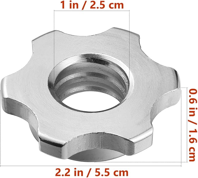VICASKY 2pcs Barbell Collars Bollinger Barbell Collar Screw 1 For