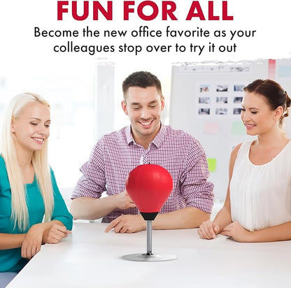 GLACIAL Stress Relief Desktop Punching Bag I Comes with Desk Clamp and Extra Strong Suction Cup