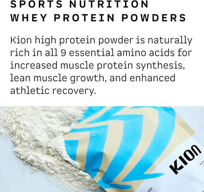Kion Clean Protein | Grass-Fed & Pasture-Raised Whey Isolate Protein Powder | Smooth Vanilla | 30 Servings