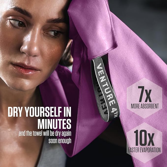 VENTURE 4TH Quick Dry Towel. Microfiber Travel Towel