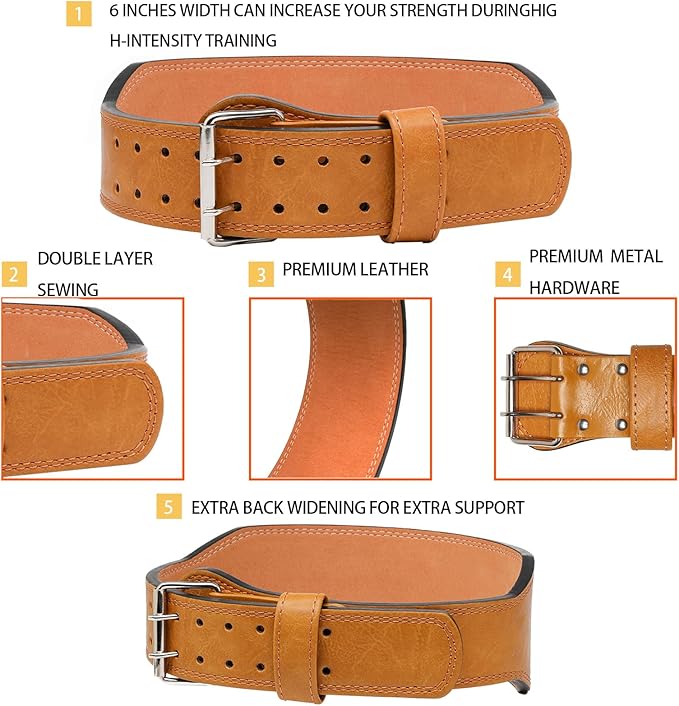 Weight Lifting Belt Gym Fitness 4â€ Padded Support,10 Adjustable