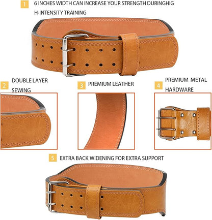 Weight Lifting Belt Gym Fitness 4â€ Padded Support,10 Adjustable