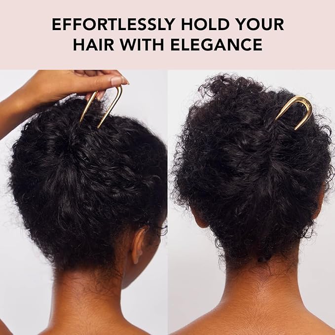 Kitsch Metal French Hair Pin for Women - Elegant Hair Accessories for Women, Ideal for Buns & French Twist, Designed for a Secure, Comfortable Fit - 1pc Gold
