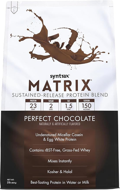 Syntrax Nutrition Matrix Sustained-Release Protein Blend Perfect Chocolate 2 lbs.