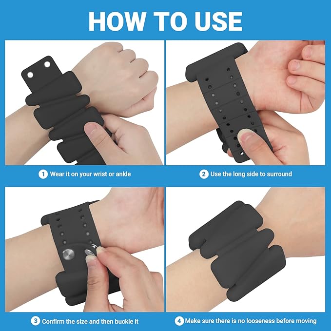 MXiiXM Wrist Weights Set of 2 2lb/4lb