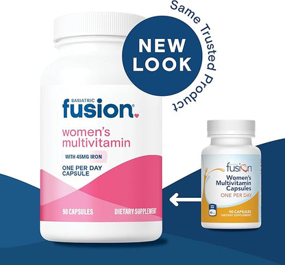 Bariatric Fusion One Per Day Bariatric Multivitamin with Iron for Women | with Hair and Nails Vitamin Blend | Gastric Bypass and Sleeve Gastrectomy | 90 Count | 3 Month Supply