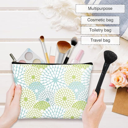 Multifunctional Makeup Bag - Mandala Flowers, Floral Toiletry Pouch for Her - Gift for Women, Girls, Sisters, Daughters, Moms - Travel Accessories