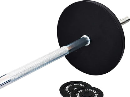 Signature Fitness Cast Iron Standard Weight Plates Including 5FT Standard 45-Pound Set (35 Pounds 10 Pounds