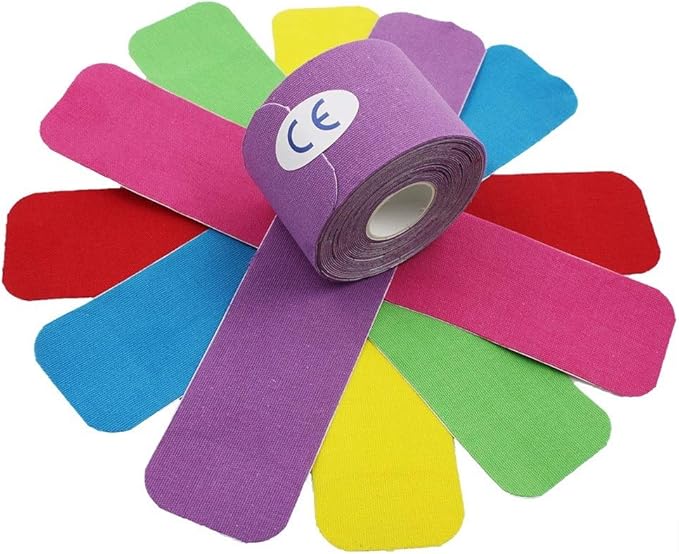 PreCut Kinesiology Tape Sport Pro (20 Pre Cut 10 Inch Strips per Roll) Athletic Recovery Muscle Support Physio TheWrapeutic Aid (Lime Green) (Single Roll)