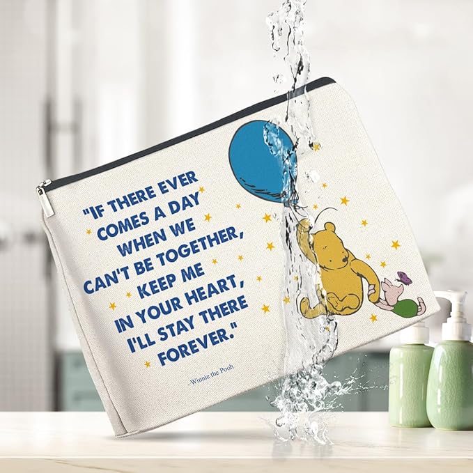 YeleY Friendship for Women Friends, Winnie the Pooh for Women Friends, Winnie the Pooh Makeup Bag for Teens Women Friends, Long Distance Friendship Gifts
