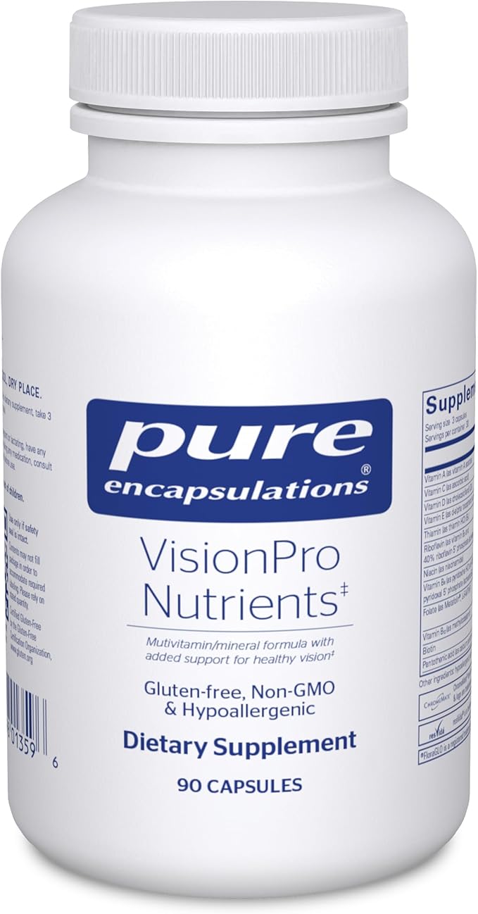 Pure Encapsulations VisionPro Nutrients | Hypoallergenic Multivitamin/Mineral Complex for Maintaining Healthy Vision | 90 Capsules