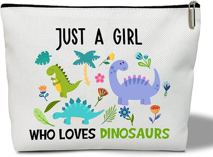 Dinosaur Lover Makeup Bag - Gift for Her, Animal Dinosaurs Lover Purse, Toiletry Bag Pouch - 16