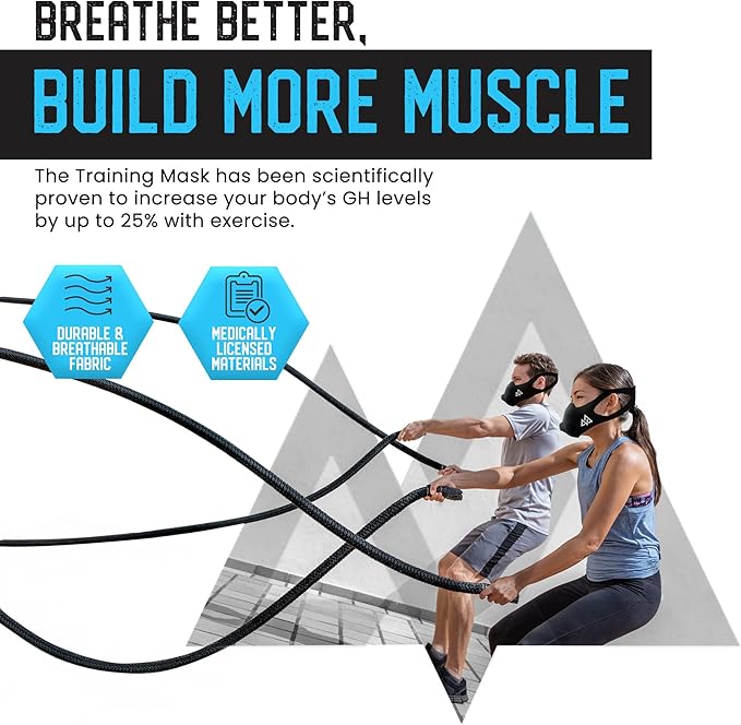 TRAININGMASK 2.0 - Elevation Training Mask for High Altitude Endurance & Breathing Workouts - Ideal for Running & Cardio