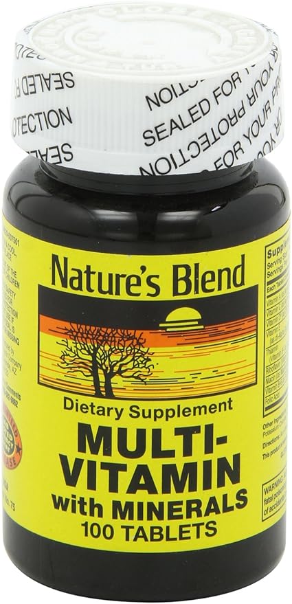 Nature's Blend NAT B MULTIVITAMIN & MIN TB, Assorted, 100 Count