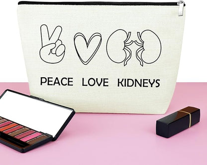 Kidney Transplant Gift Makeup Bag Kidney Donor Gifts for Women Nephrology Nurse Gift Nephrology Doctor Appreciation Cosmetic Bag Christmas Birthday Present for Dialysis Nurse Student Travel Pouch
