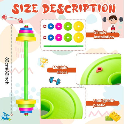 Leyndo 2 Set Kids Barbell Weight Set Workout