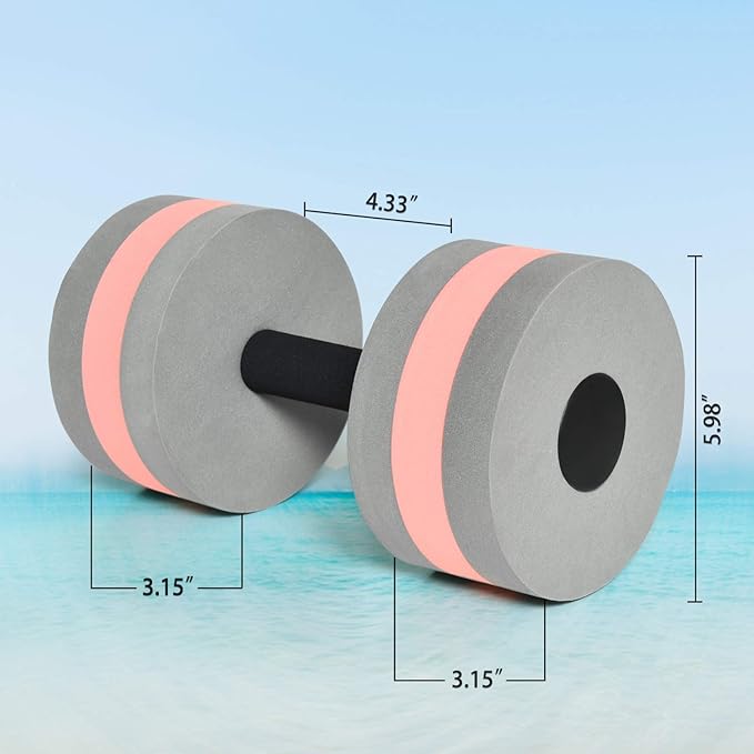 Timoo Aquatic Dumbells Set of 2 Water Dumbells Pool Resistance Water Weight Water Aerobics High-Density EVA-Foam Pool Fitness