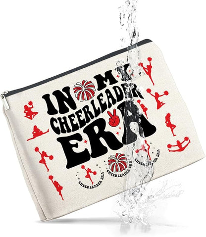 Cheerleader Gifts Makeup Bag Cheerleading Team Gifts for Women Cheerleader in My Cheerleader Era Zipper Makeup Pouch