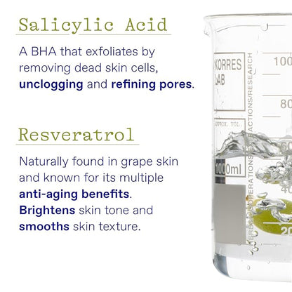 KORRES Santorini Grape Duo Regimen Set, Velvet Skin Drink Face Oil & Poreless Skin Cream, Smooth & Hydrate Skin, Refine Pores & Texture, Resveratrol & Salicylic Acid, Vegan, Full Size, 30ml + 40ml