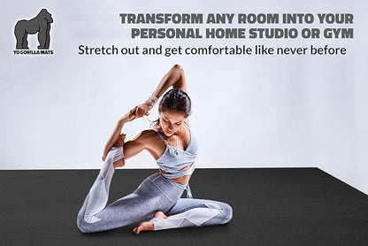 Gorilla Mats Premium Large Yoga Mat – 7' 5' x 8mm Extra