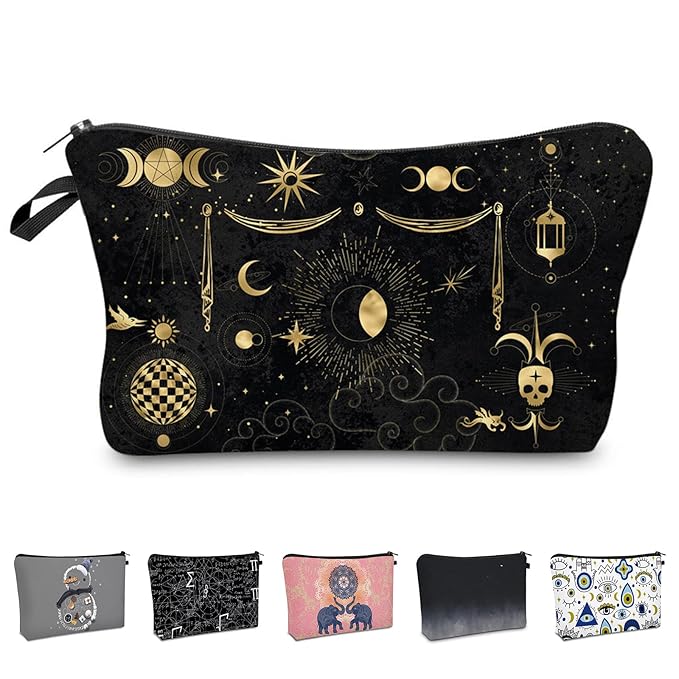 Noozion Makeup Bag for Purse Cute Cosmetic Bag Travel Toiletry Bag Pouch Waterproof Organizer Bag for Women Girls…