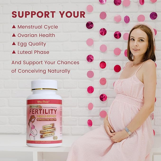 Fertility Tablet for Women with Prenatal Vitamins, Female Fertility Supplement Support Conception and Hormone Balance, 60 Tablets