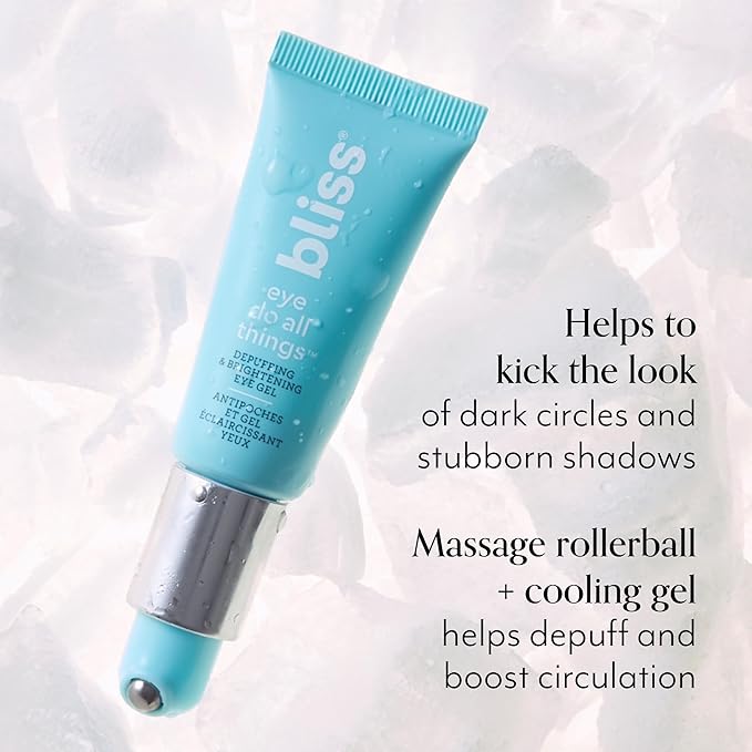 Bliss Skincare Essentials Skincare Kit - Eye Do All Things Hydrating Eye Gel, Drench & Quench Hyaluronic Acid Face Moisturizer & 2-in-1 Foaming Facial Cleanser and Exfoliator