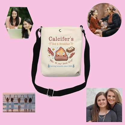 TSOTMO Calcifer's Bed & Breakfast Crossbody Bag Anime Lover Gift for Women Mother Best Friend (Calcifer's CR)