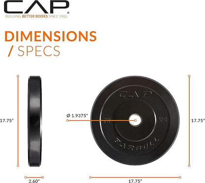 CAP Barbell Rubber Olympic Bumper Plate