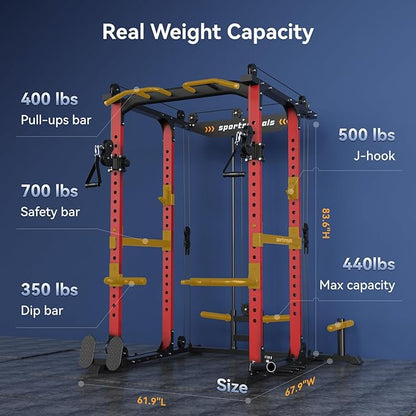 Sportsroyals Power Cage 1600lbs Multi-Function