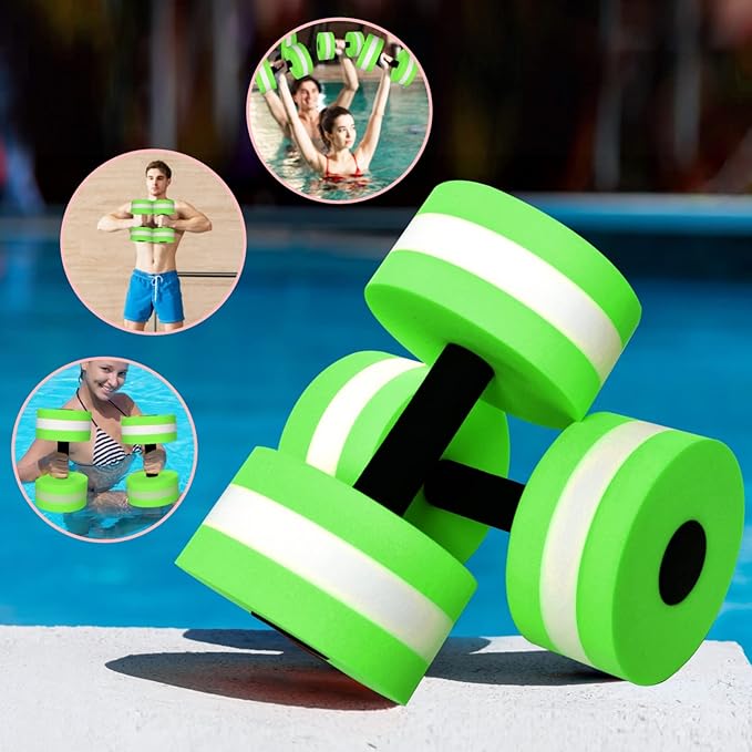 Timoo Aquatic Dumbells Set of 2 Water Dumbells Pool Resistance Water Weight Water Aerobics High-Density EVA-Foam Pool Fitness