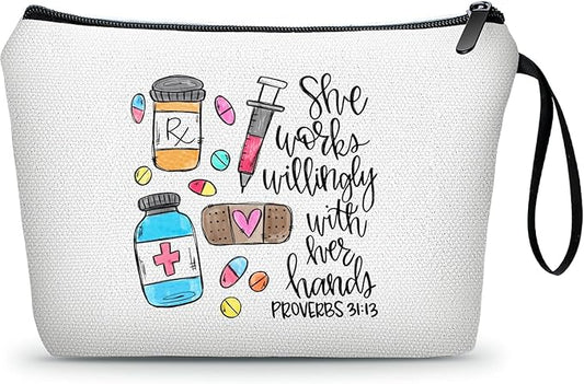 Pharmacist Gifts for Women,Gifts for Pharmacists,Technician Gifts,Funny Gifts,Unique Gifts for Women Female Friend,Thank You Gifts,Travel Cosmetic Pouch,Christmas for Doctor Nurse