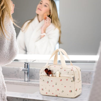 Makeup Bag for Women Cosmetic Bag Large Make Up Organizer Travel Toiletry Bags Waterproof Zipper Tote Pouch Purse for Girls