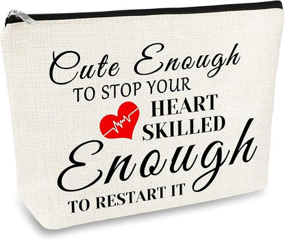 Nurses Appreciation Gifts for Women Makeup Bag Nursing Student Graduation Gifts Nurse Practitioner Gift Nurse Girlfriend Wife Present Cosmetic Bag Doctor Thank You Gift Makeup Case Toiletry Bags