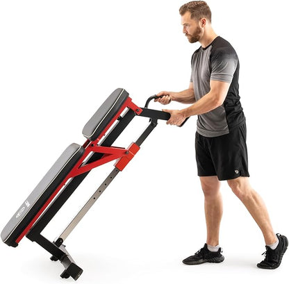 Marcy Adjustable Strength Training Utility Bench with Chrome SB-5429