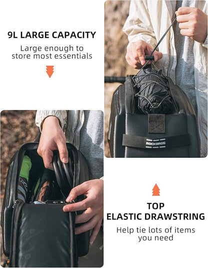 ROCKBROS Bike Rack Bags - Hard Shell Bicycle Rear Rack Bag Large Pannier for Bicycle Rear Rack Bags Bike Rear Seat Bag Bike Trunk Bag Ebike Battery Bag Bike Saddle Bag for Rear Rack Bike Accessories