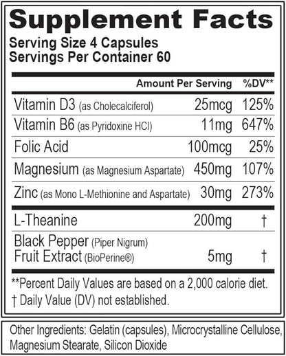 Magnesium and Zinc Post Workout Supplement - ZMatrix Zinc Magnesium Aspartate Muscle Recovery Supplement for Sleep Support and Muscle Health - EVL Post Workout Recovery Bodybuilding Supplement