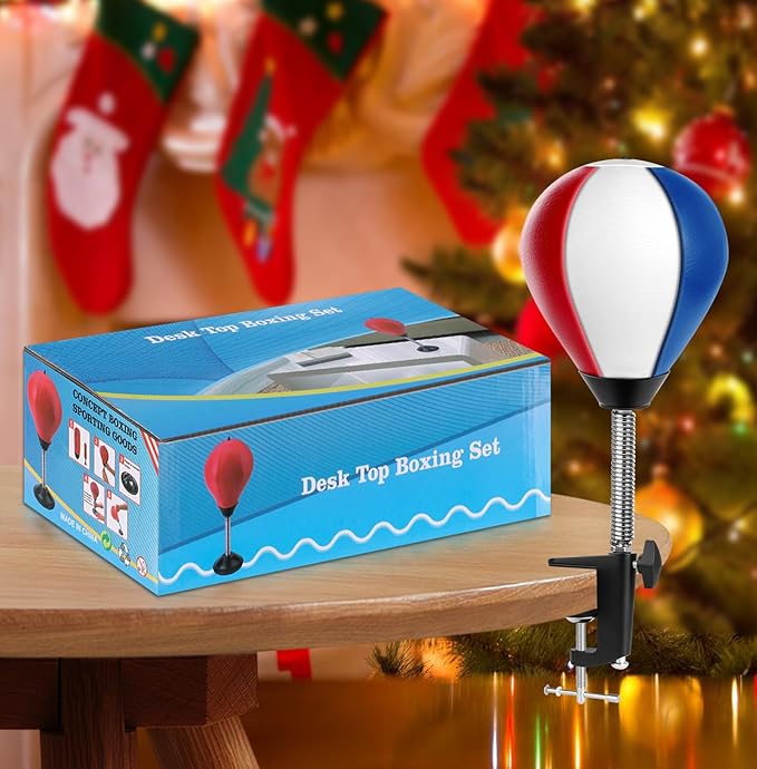 Desktop Punching Bag, Super Strong Suction Boxing Bag Speed Balls, Stress Buster with Suction Cup for Office Table and Counters, Fun Gift for Boss or Coworker