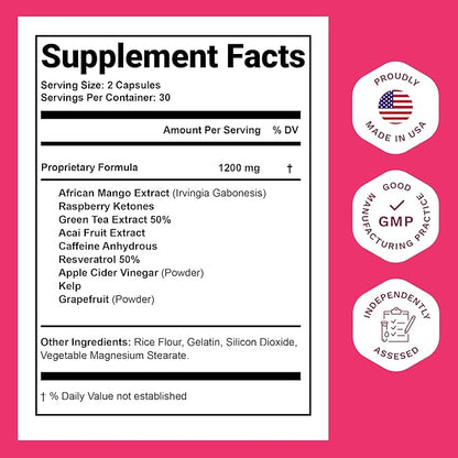 Phenelite Fat Burner for Women - Weight Loss Support and Diet Pills for Helping Reduce Belly Fat - Supplement Made of Raspberry Ketones and Premier Plant Extracts - Appetite Suppressant, Vegan