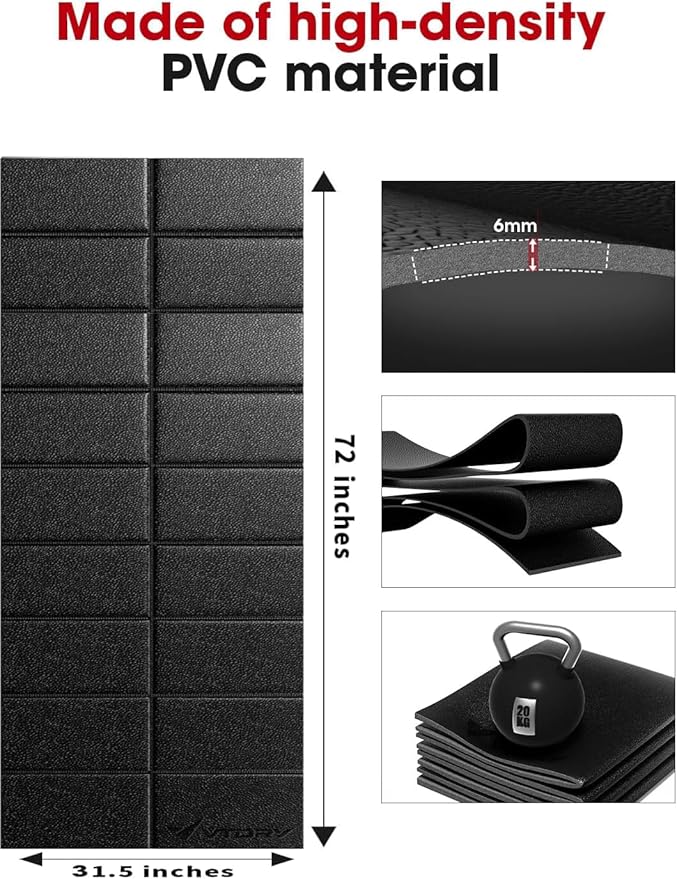Treadmill Walking Pad Mat for Carpet Floors 72x32'' 1/4â€œThick Treadmill