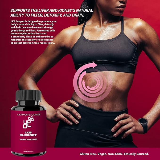 Total Liver Kidney Bladder Support, Cleanse and Detox - Protects Cells - Redox Coupled Antioxidant - 60ct Capsules
