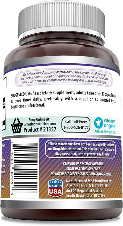 Amazing Formulas L-Arginine Supplement | 500 Mg Per Serving | 250 Capsules | Amino Acid Supplement for Men & Women | Non-GMO | Gluten Free | Made in USA